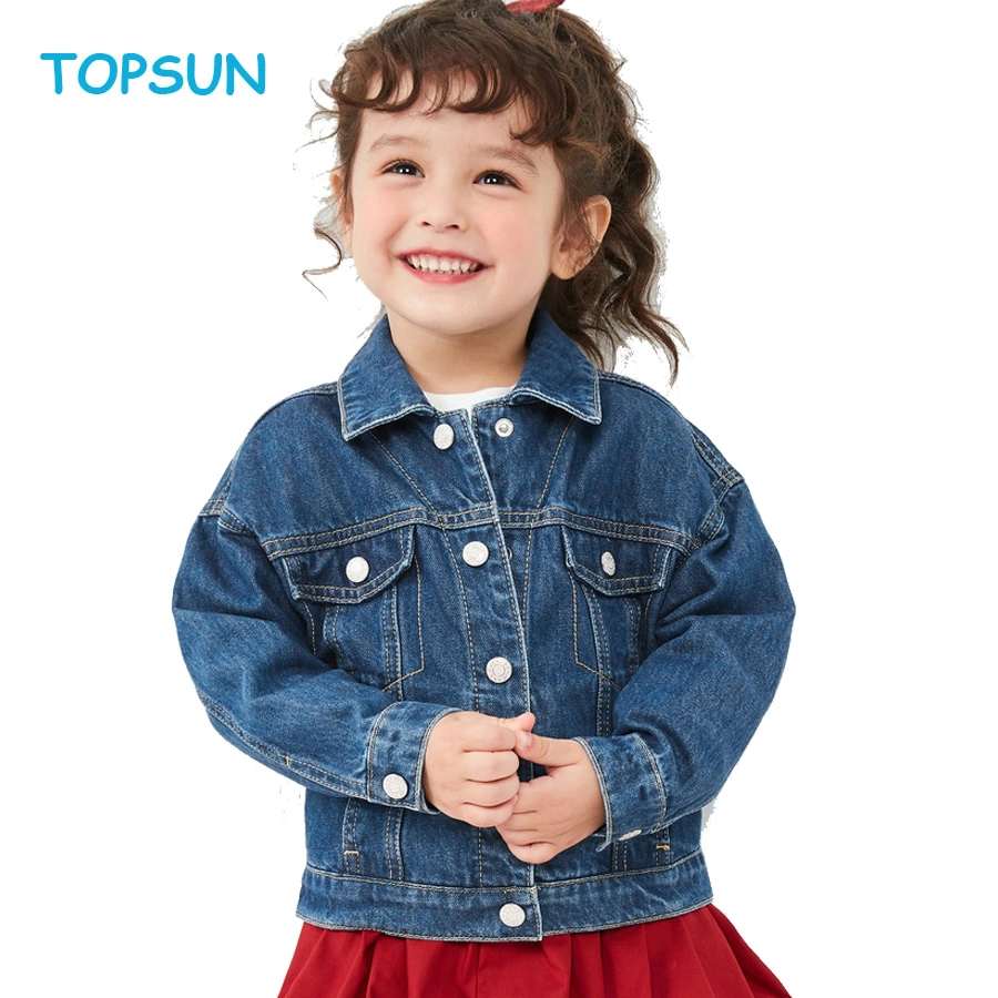 Veste en jean décontractée Toddler Girls Boys Fashion Jeans manteaux à manchon long Outwear Enfants Vêtements pour bébé