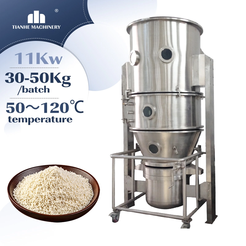Tianhe FL-30 Series Top Spray Fluid Bed Granulator Dryer for Vitamin in Foodstuff Industry