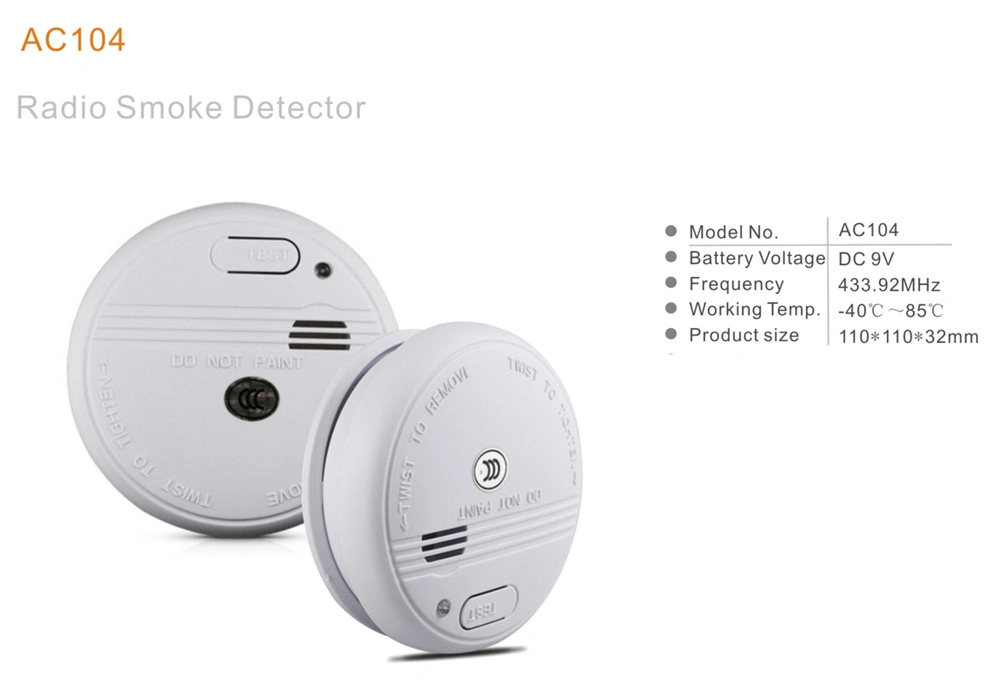 Standalone RF Control Smoke Alarm for Automatic Window or Doors