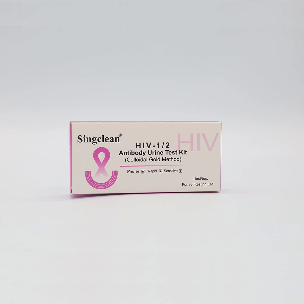 Singclean Quick Rapid One Step Labor Urin sammeln HIV 1/2 Urin-Antikörper-Testgerät für erworbenes Immundefizienz-Syndrom