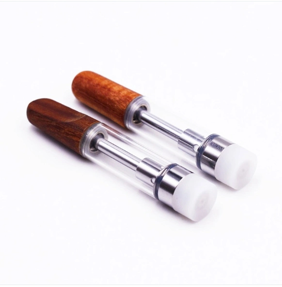 Wholesale Custom 510 Thread G5 Wood Drip Tip 0.5ml 1ml 316 Stainless Steel Disposable Vape Pen Cartridge