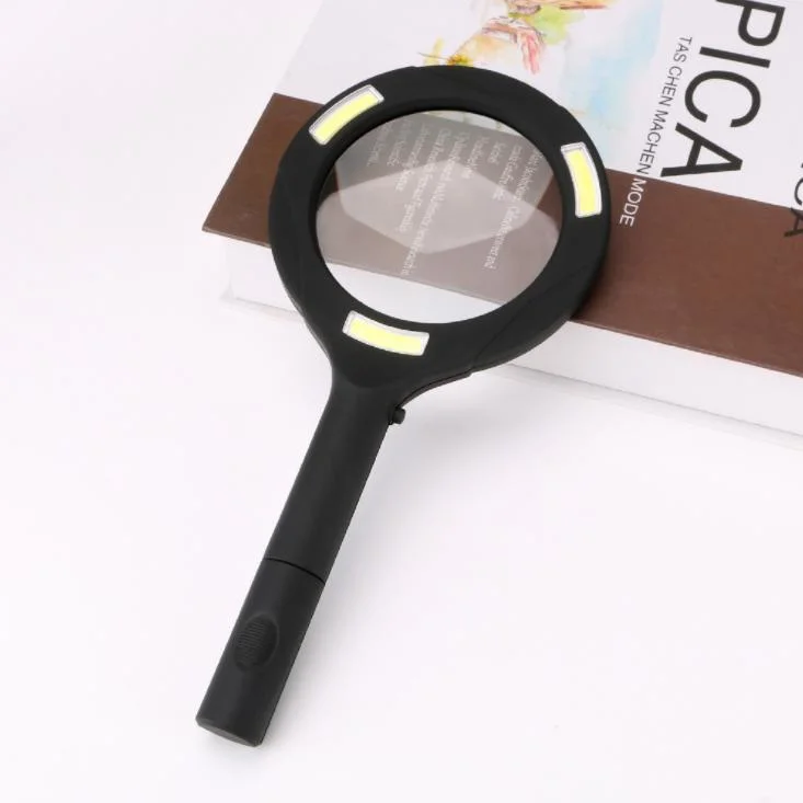 Wholesale/Supplier 3X Magnifier Reading Book Lamp Battery Powered LED Reading Lamps Tool 3PCS COB LED Table Reading Light