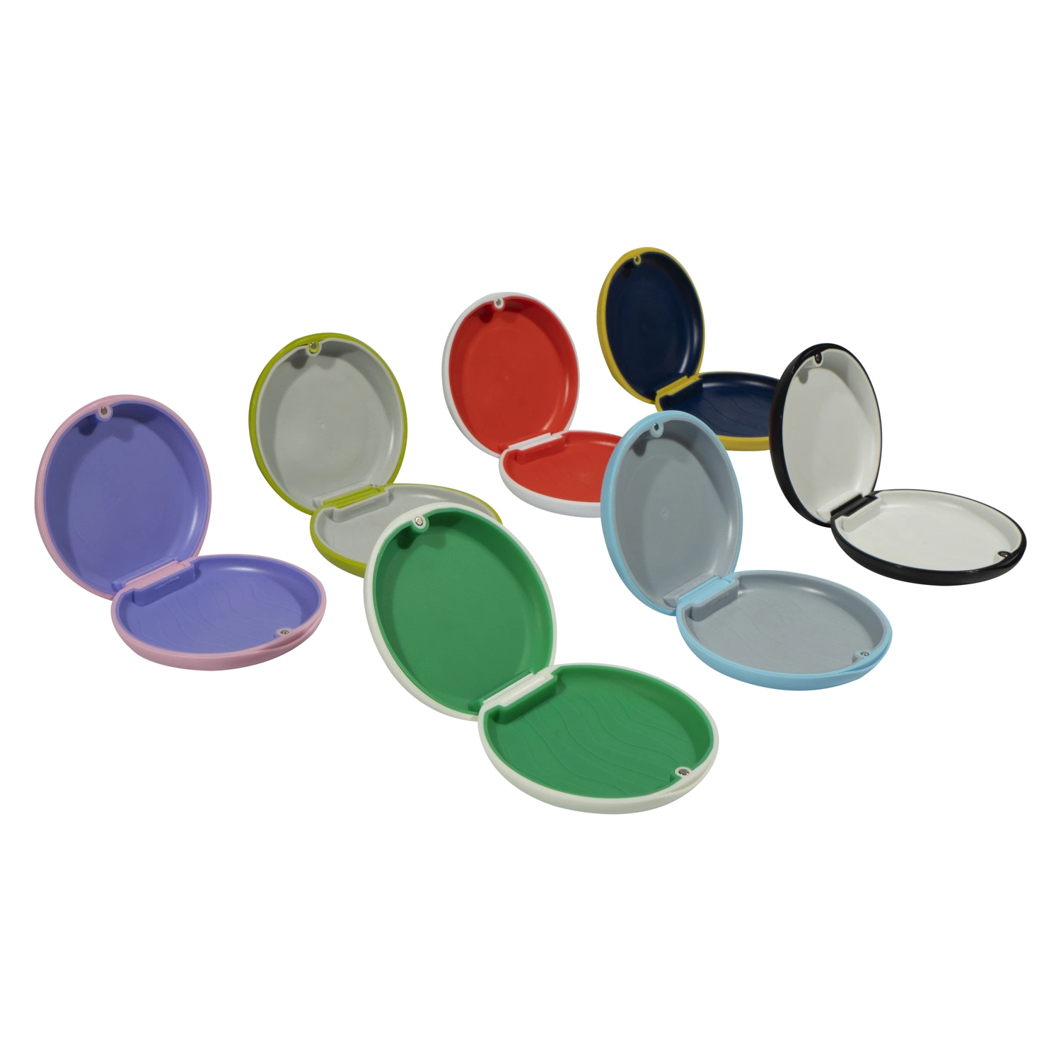 Caja de plástico de silicona de colores y en caso de retención Dental Caja contenedor protector bucal de viajes