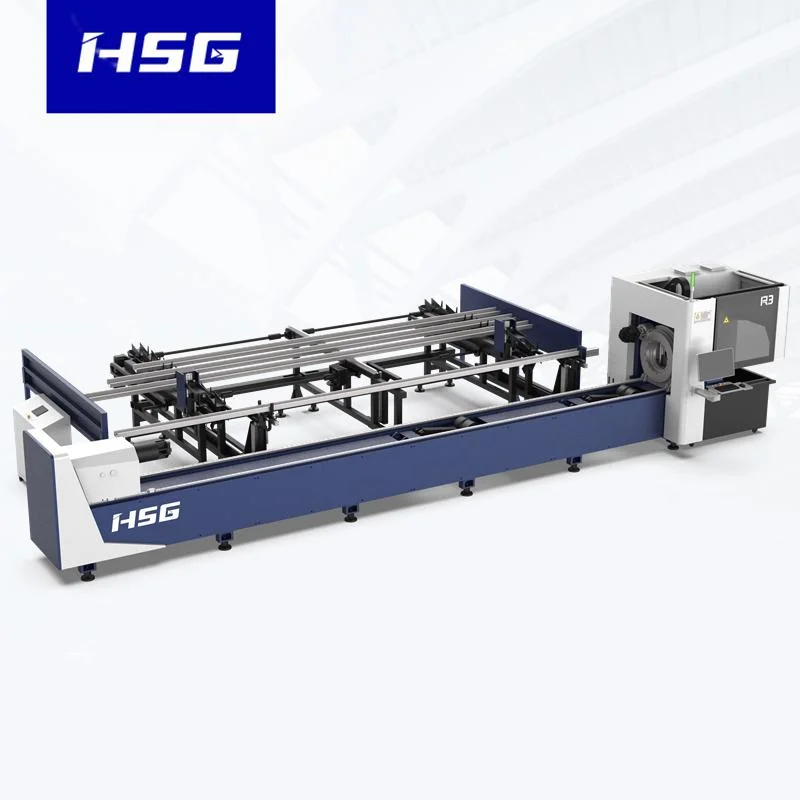 3000W CNC Fiber Laser Cutting Machine for 20/50/100/200mm Iron/Steel/Aluminum Tube