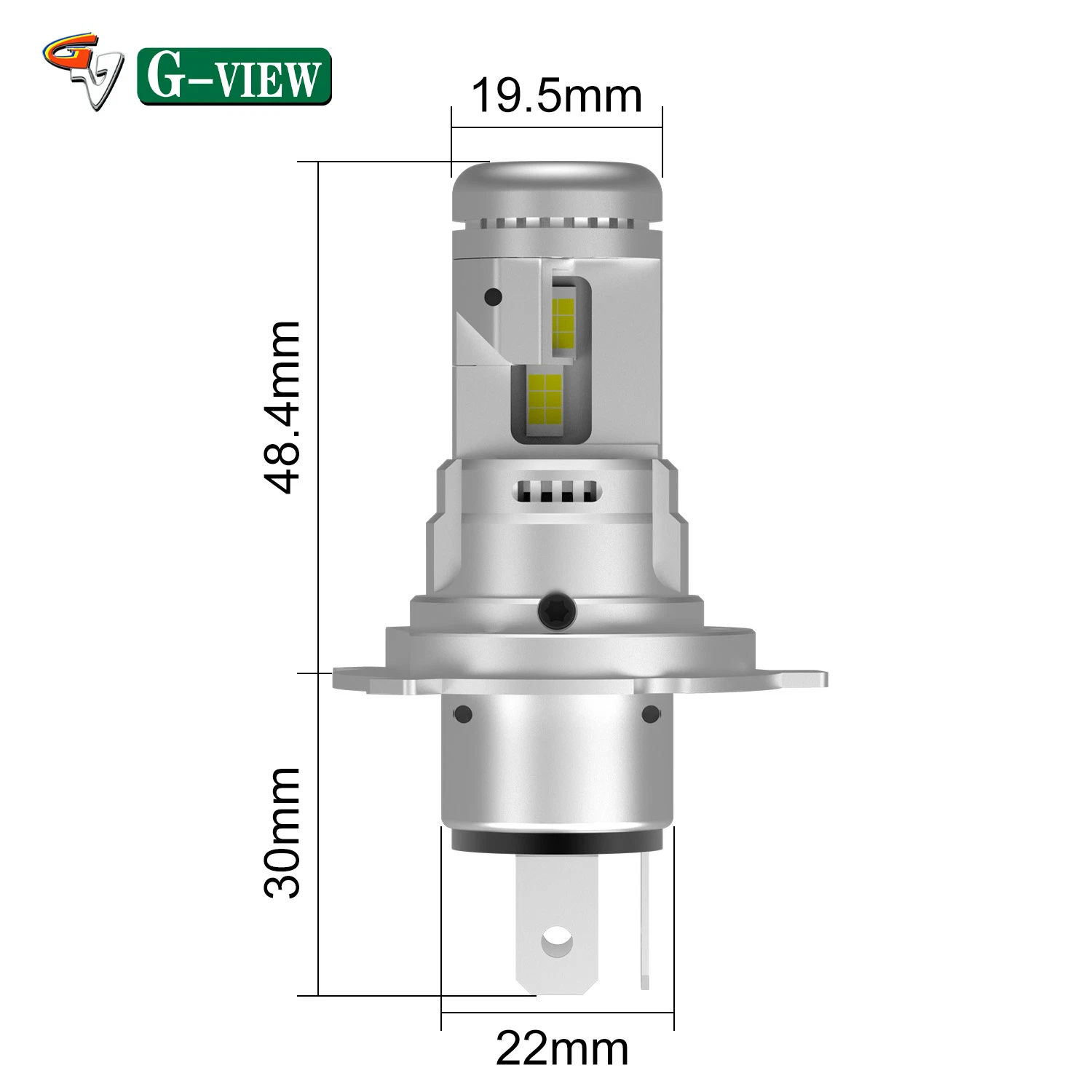 G-View GMX H4 H19 Мини Canbus H4 светодиодный автомобиль Фара 8000LM 60W 6000K Автолампа H1 9005 HB3 9006 HB4 H8 H9 H11 лампы авто лампы белый вентилятор 12 В. Система охлаждения