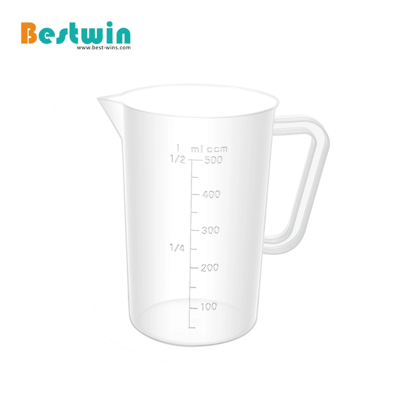 500ml Plastic Polypropylene PP Kitchen Flour Sugar Milk Measurement Beaker Measuring Cup