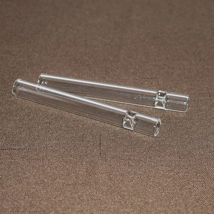 Glass Straight Hollow One Hitter Pieces