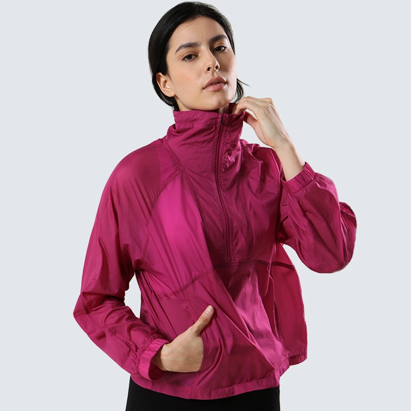 La mujer chaqueta de verano ropa de protección solar ultraligero Yoga Chaqueta transpirable y ligera de ropa de protección solar exterior
