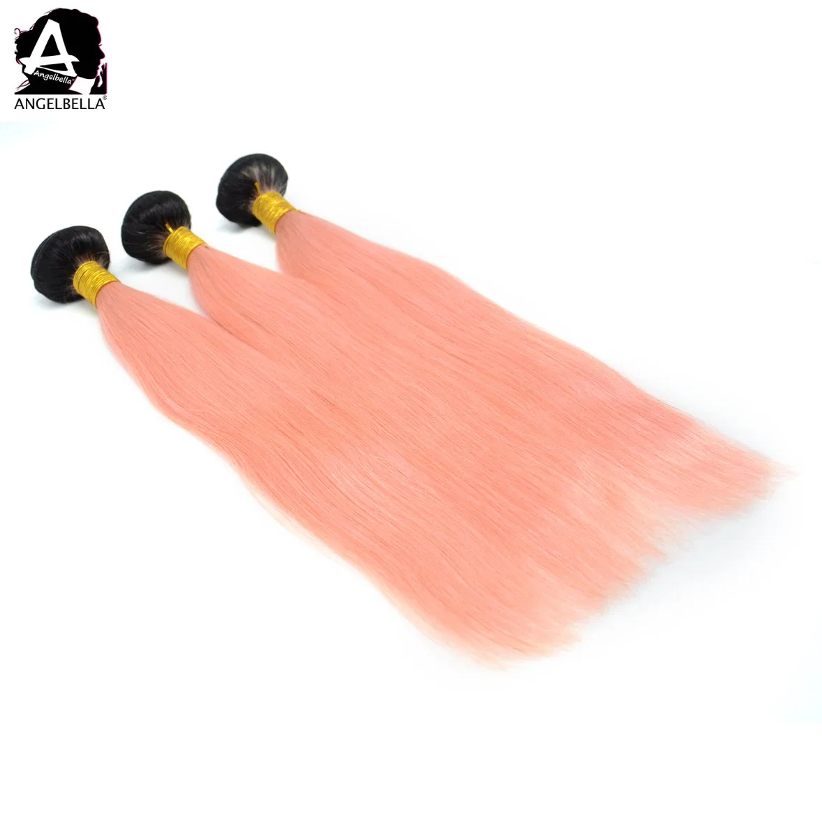 Angelbella Chaud 100% de la beauté des cheveux humains 1b#-rose CHEVEUX BRÉSILIENS vierge