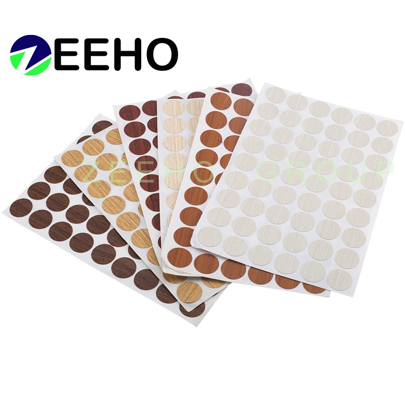 Plastic Hole Covers Screw Fix PVC Screw Cap Covers Black Adhesive Hole Covers Wood Screw Covers for Furniture