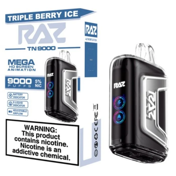 Raz Tn9000 Disposable Vape Dual Mesh Coil 1ml Battery Vape