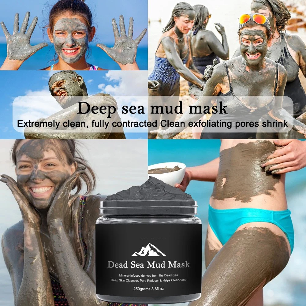 Pele coreana Private Label Natural Clay facial Máscara vulcânica Dead Máscara de lama do mar para rosto e corpo