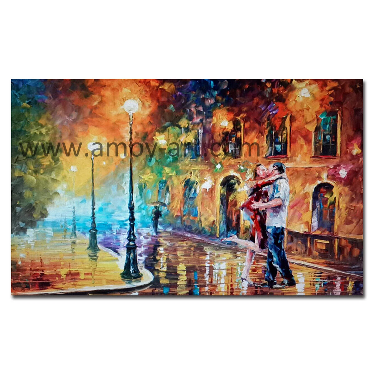 Handmade Masterpieces Reproduction Afremov Canvas Oil Paintings for Wall Decor