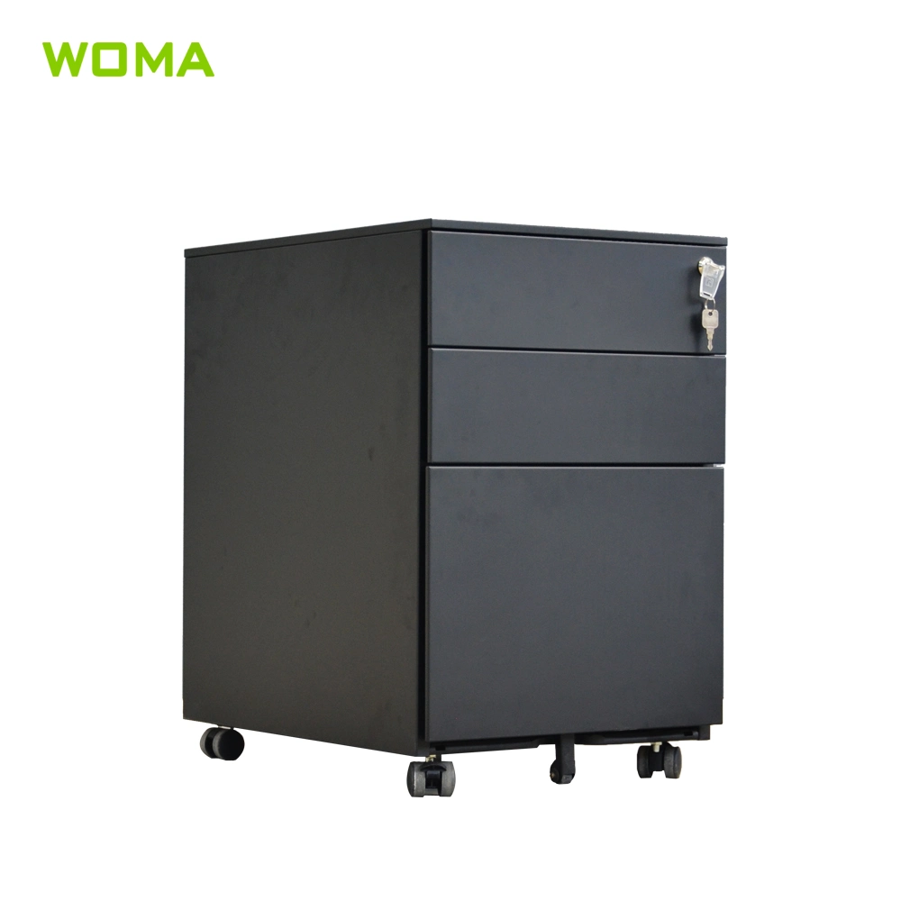 Black Pedestal File Cabinet for Hospital /Office /School