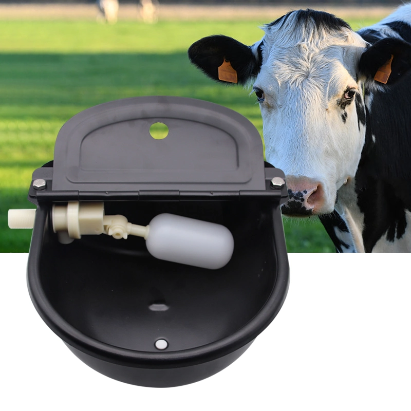 Farm Equipment Black Automatic Cattle Drinker Bowl Stainless Steel Drinking Water Bowl