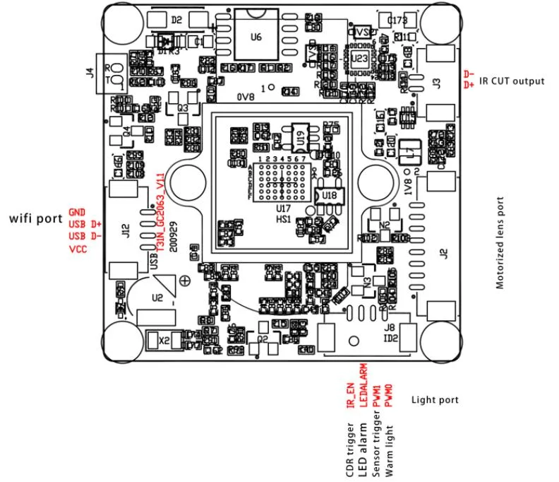 Camsight Ingenic 8MP 4K 5MP 4MP 3MP 2MP T31n T31X T40 CCTV IP Camera Module 38X38 Network IP Full Color PCBA ODM OEM IP Camera Supplier Hikvision Dahua