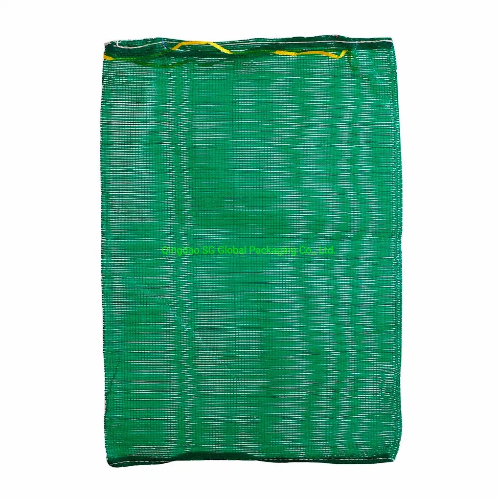 GRS SGS Factory Wholesale PP Tubular Packing Cabbage Garlic Onion Lemon Drawstring Packaging Large Small Leno Mesh Produce Net Bag for Fruit Vegetable Firewood