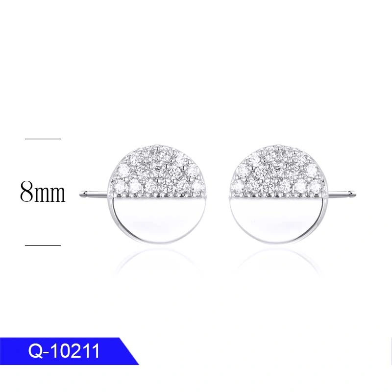 New Design 925 Sterling Silver Fashion Jewelry Zircon Stud Earrings for Children