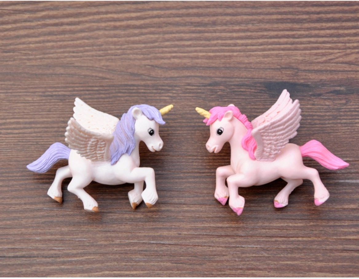 Mystery Box Fairy Garden Miniature Plastic Craft Cartoon Horse with Wing Crafts