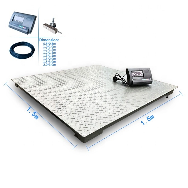 Gran durabilidad móvil de calibración de básculas de suelo de la plataforma 3ton ultrafino de pesaje industrial 2ton Banco Digital