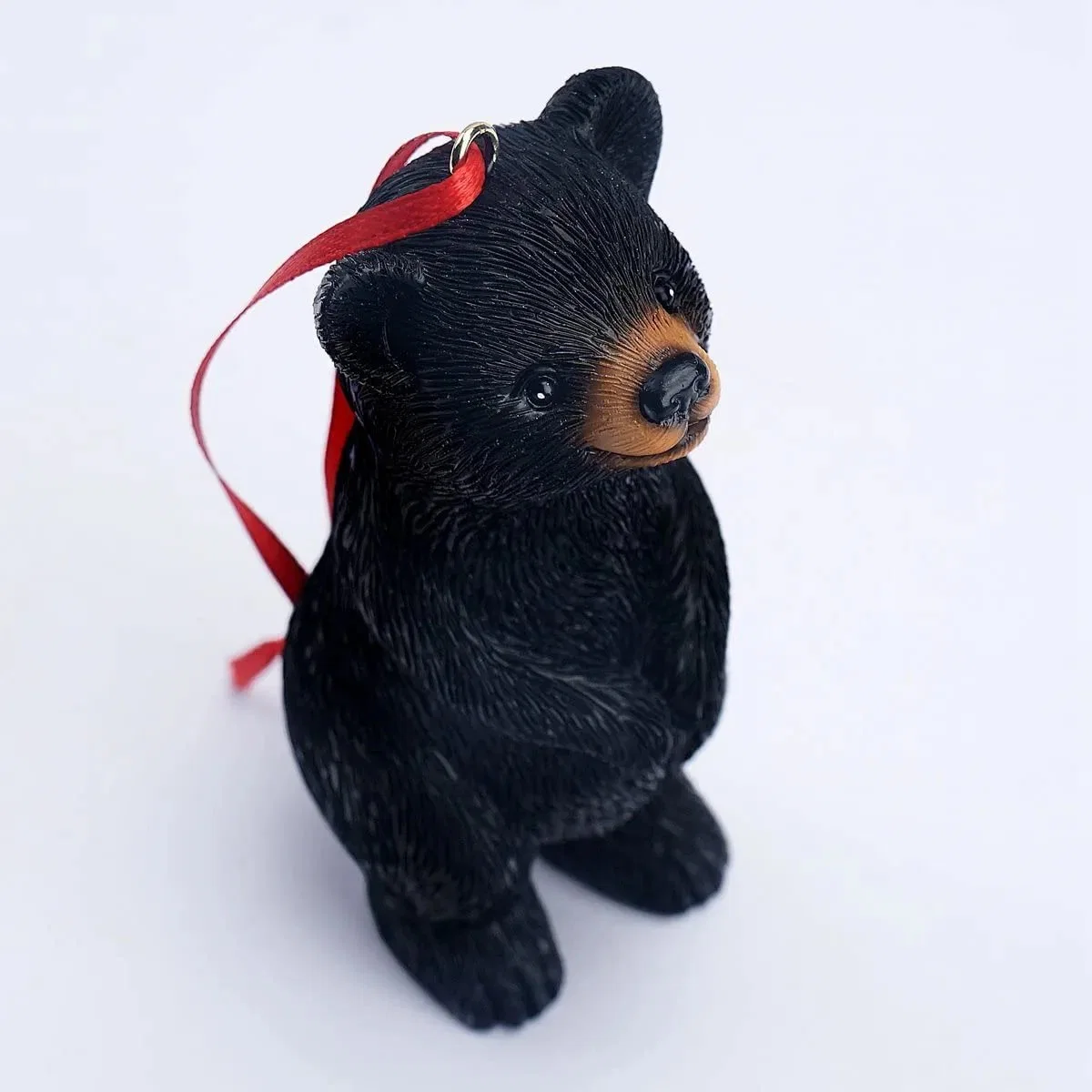 Black Bear Statue Hanging Animal Figurine for Christmas Tree Decor