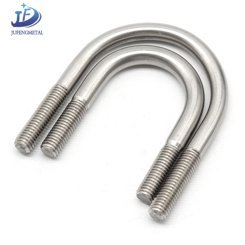 OEM Stainless Steel U Bolts U-Shaped Pipe Clamp Bent Nut for Construction