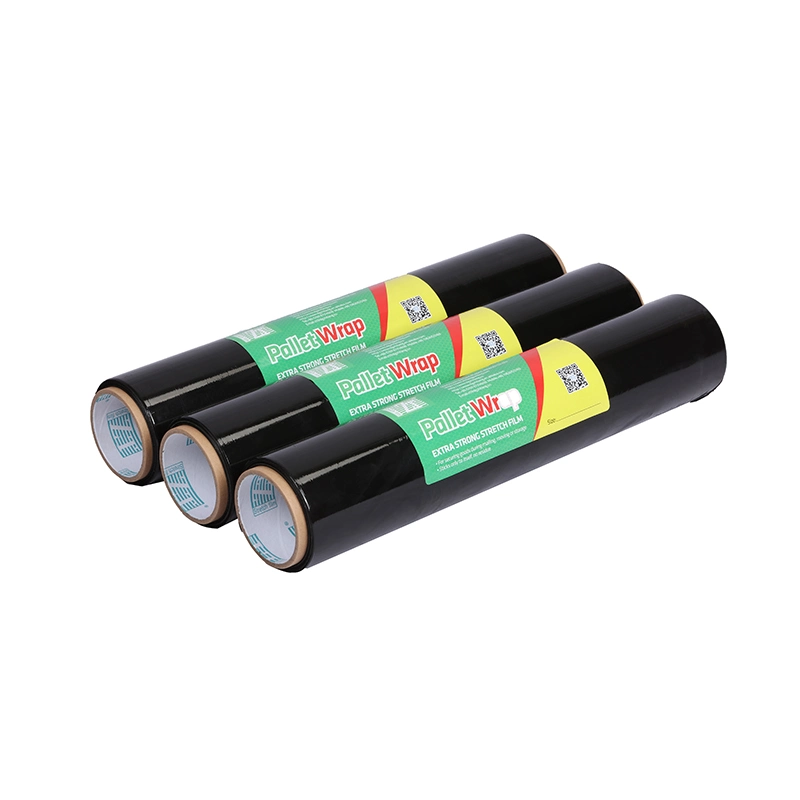 Hot-Selling Black Film Stretch film retráctil de protección de envoltura Palet