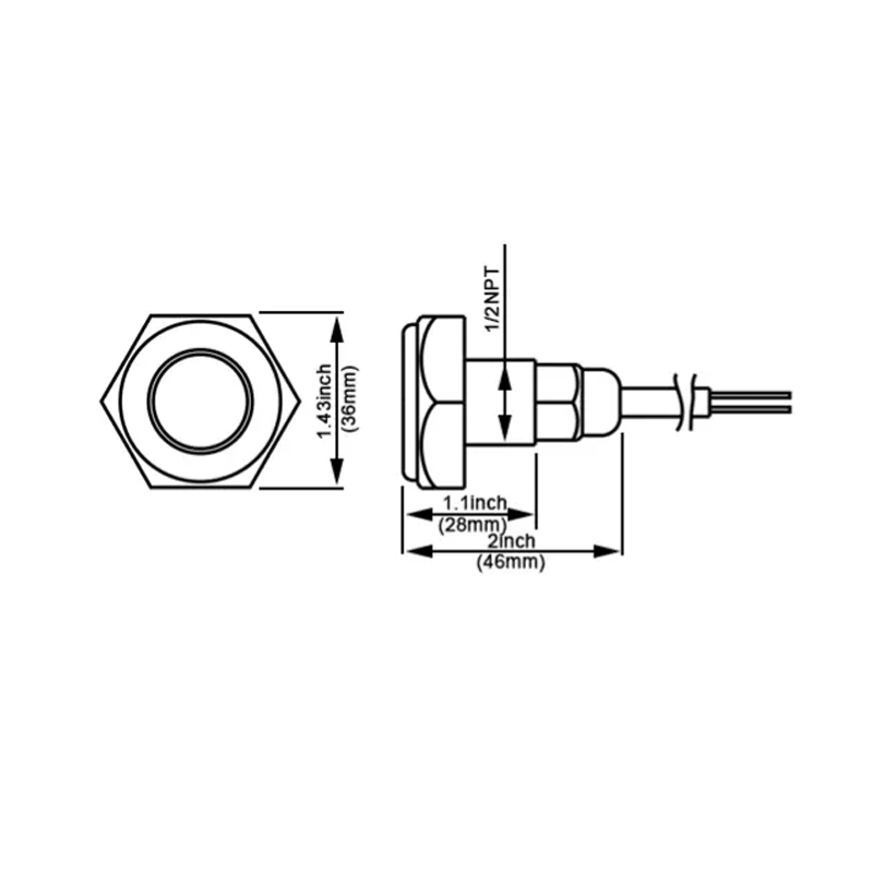 Stainless Steel IP68 Waterproof Underwater Boat Drain Plug LED Lights for Boat