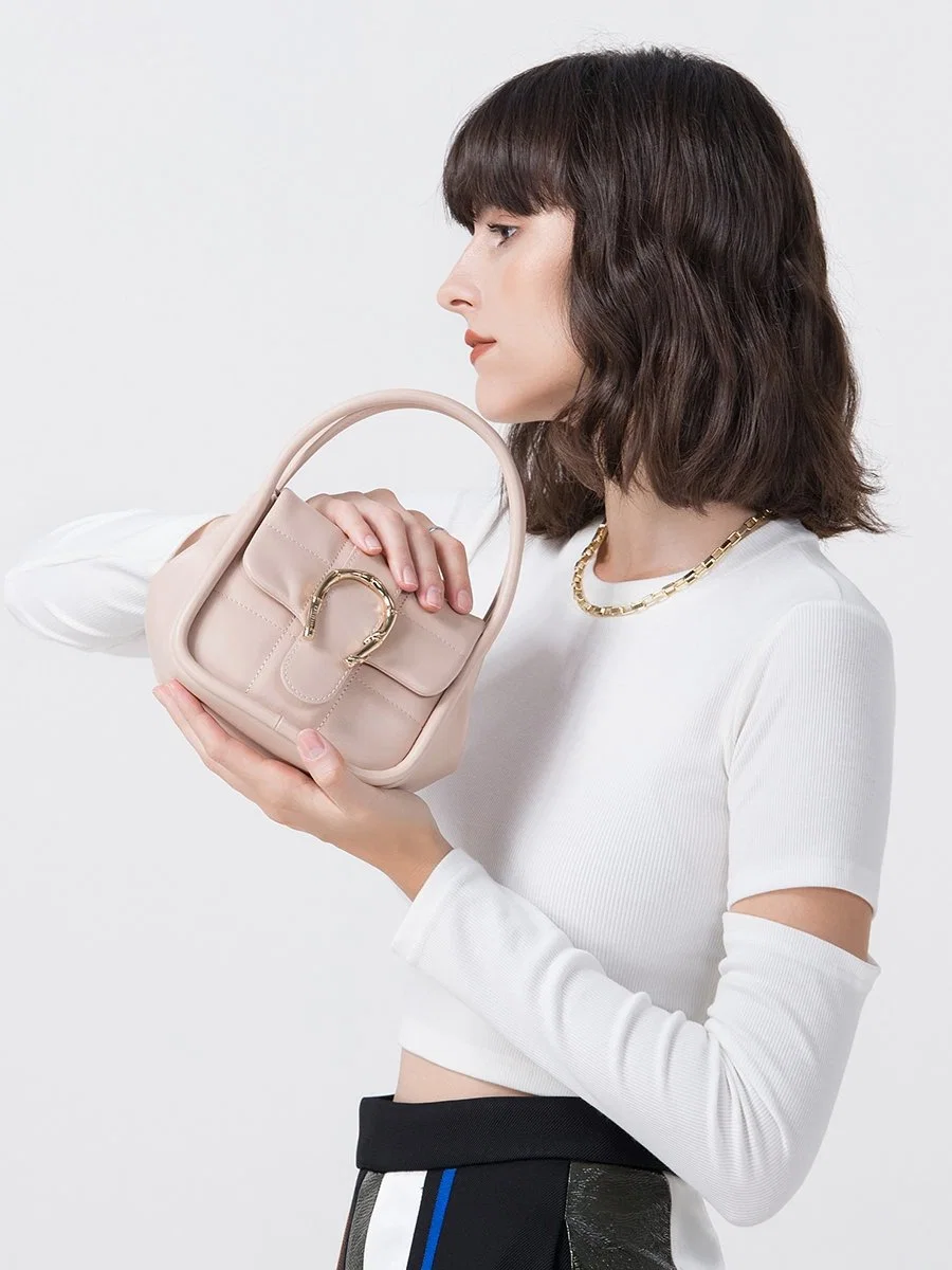 Bolsos de mano de las señoras de la costumbre de las nuevas mujeres bolsos de cuero auténtico de la mano Venta directa de fábrica