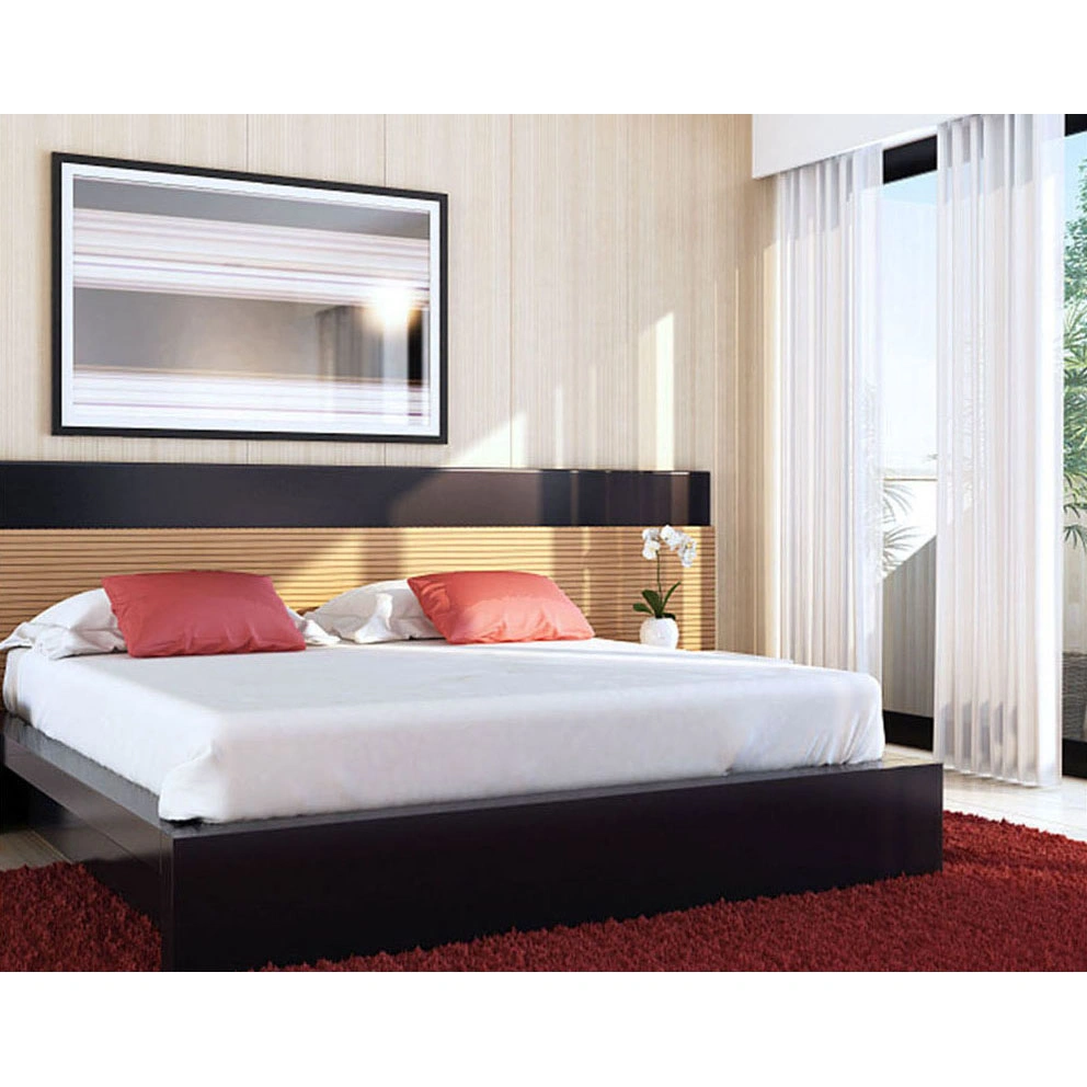 Hotel Bedroom Furniture Wooden Australia Modern Style Walnut MDF Hotel Furniture Set