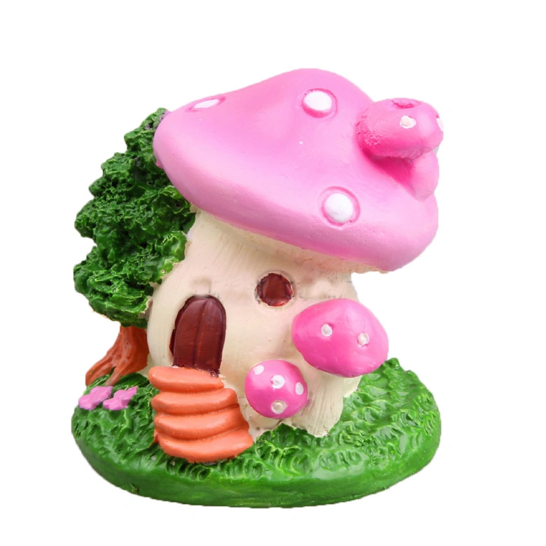 Miniature Fairy Garden Mushroom House 4 PCS Micro Landscape Garden Decoration Plant Flower Pots Ornaments