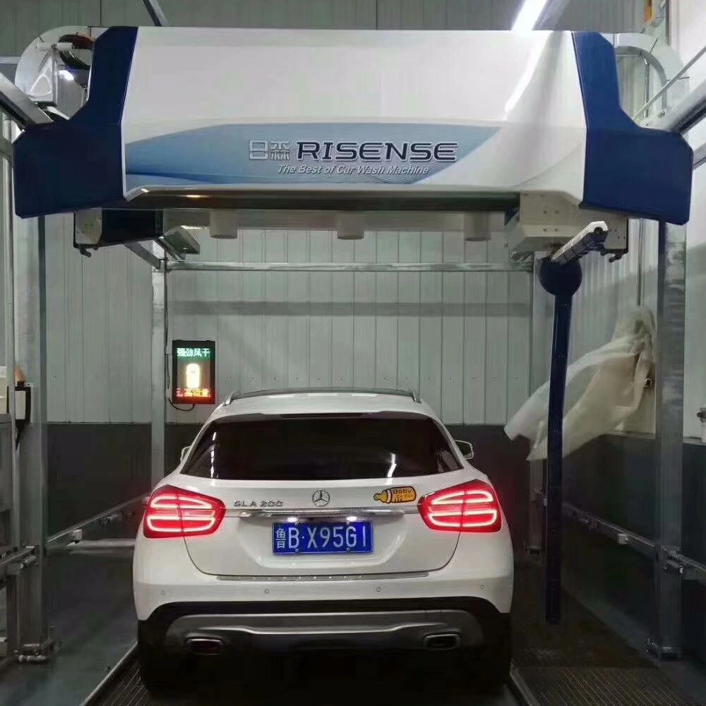 360 single arm touch free full automatic price car wash machine with dryer for sale