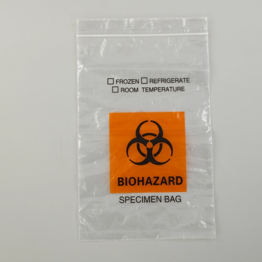 Hot Selling Vacuum Specimen Bags Biohazard Bags Factory Custom PE Plastic Packaging Bag