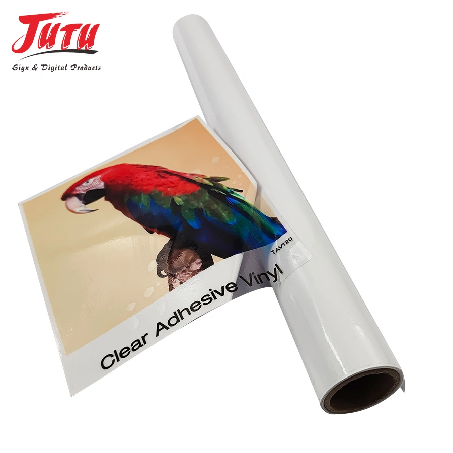 Jutu 140g Printable PVC Self Adhesive Vinyl Sticker Roll Glossy / Matte 100 Micron Carton Box