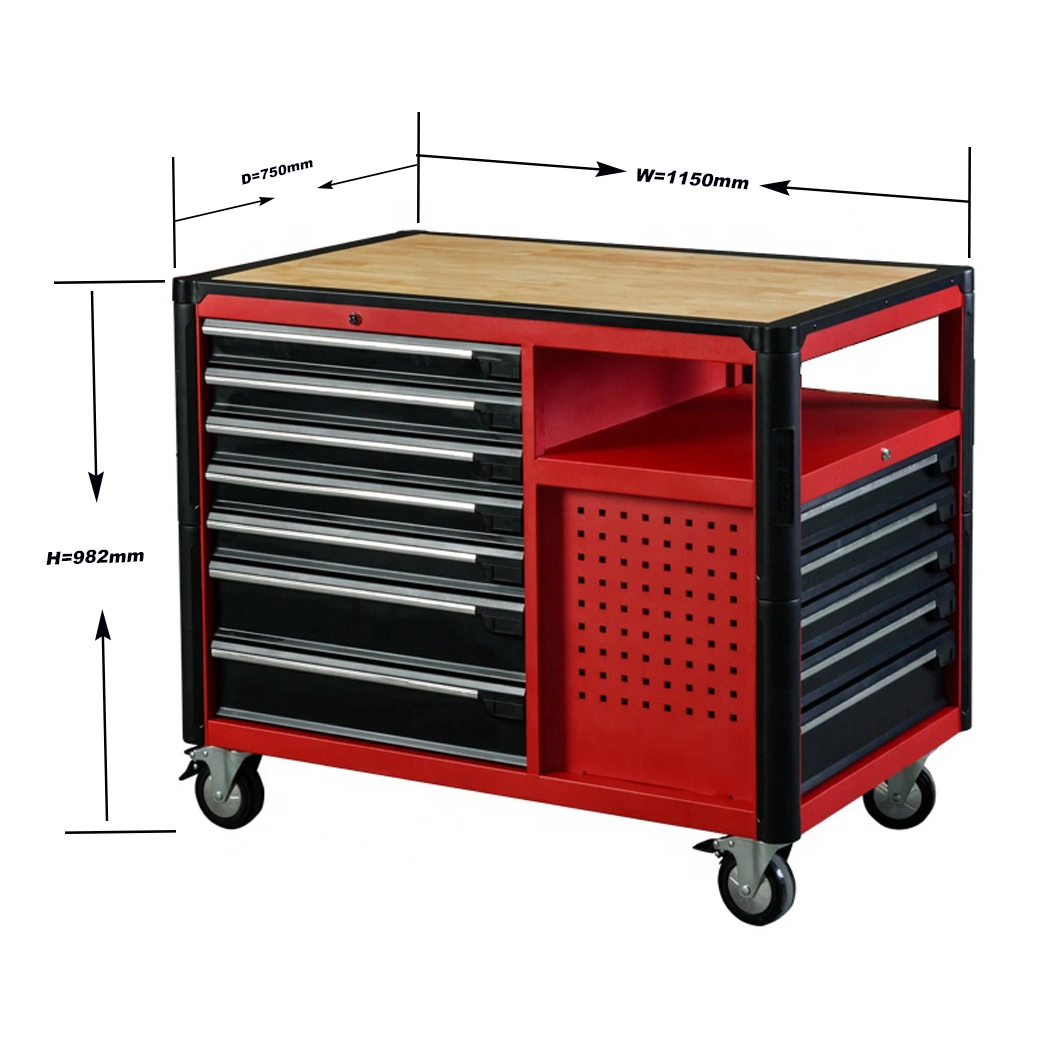 Heaby Duty Workbench for Rolling 12 Drawer Tools Sets Tool Cabinet