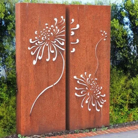 Garden Landscape Corten Steel Metal Screen Panel Weathering Steel Plate Laser Cutting Screencommercial Corten Steel for Hotels Occasion Party Design Style