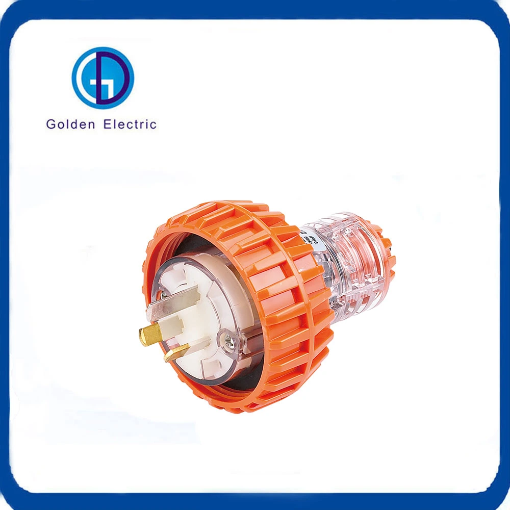 250V 10A 13A 15A Australia Waterproof Single Phase 3 Flat Pin Plug Electrical Au Plug Adaptor IP66 Industrial Plug