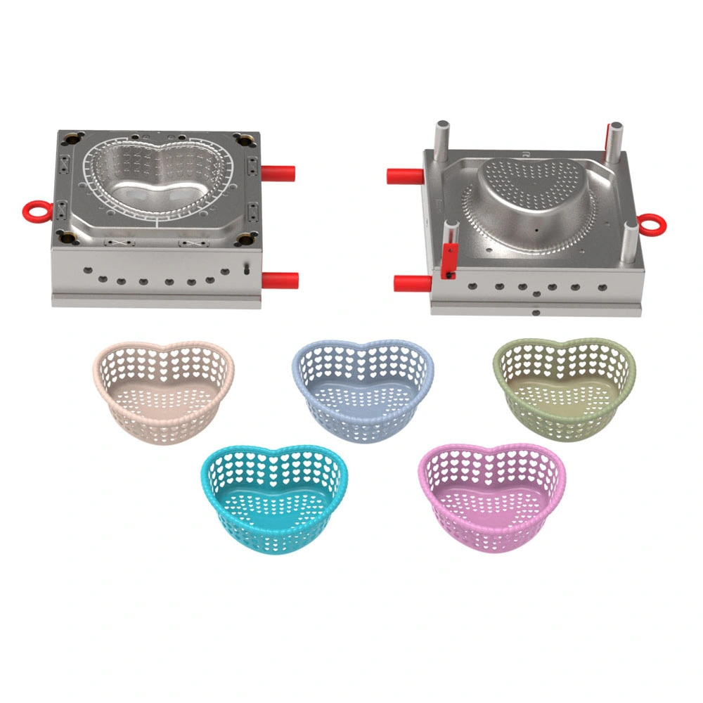 Kitchenware Heart Shape Plastic Fruit Basket Container Injection Mould