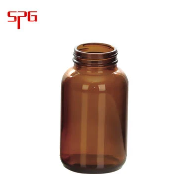 Set 30ml to 500ml Amber Glass Syrup Bottle with Cap Medical Chemistry