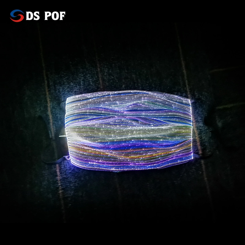 Populares luminoso LED se encienden Rave MASK Máscara de fibra óptica de Navidad