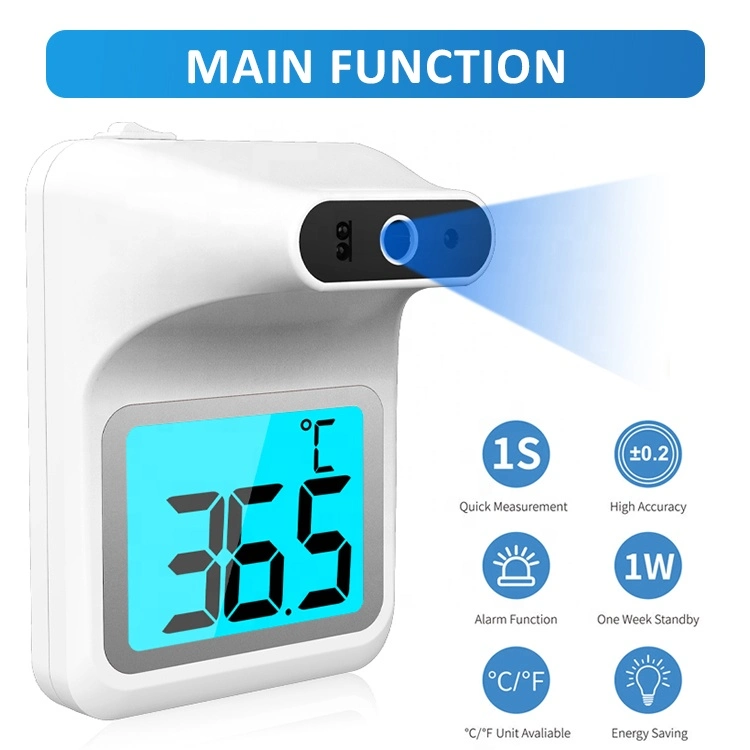 2021 Wholesale/Supplier Industrial Wall Mounted No Touch Automatic Digital Temperature Measuring Body Forehead Thermometer