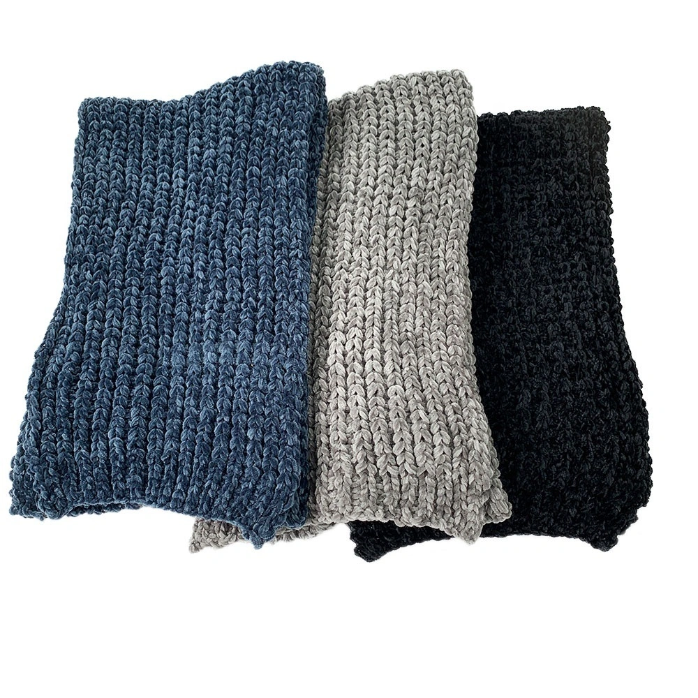 Personalized Fashion Warmer Knit Scarves Beanies Matching Ribbed Winter Warm Cable Knit Scarf for Women