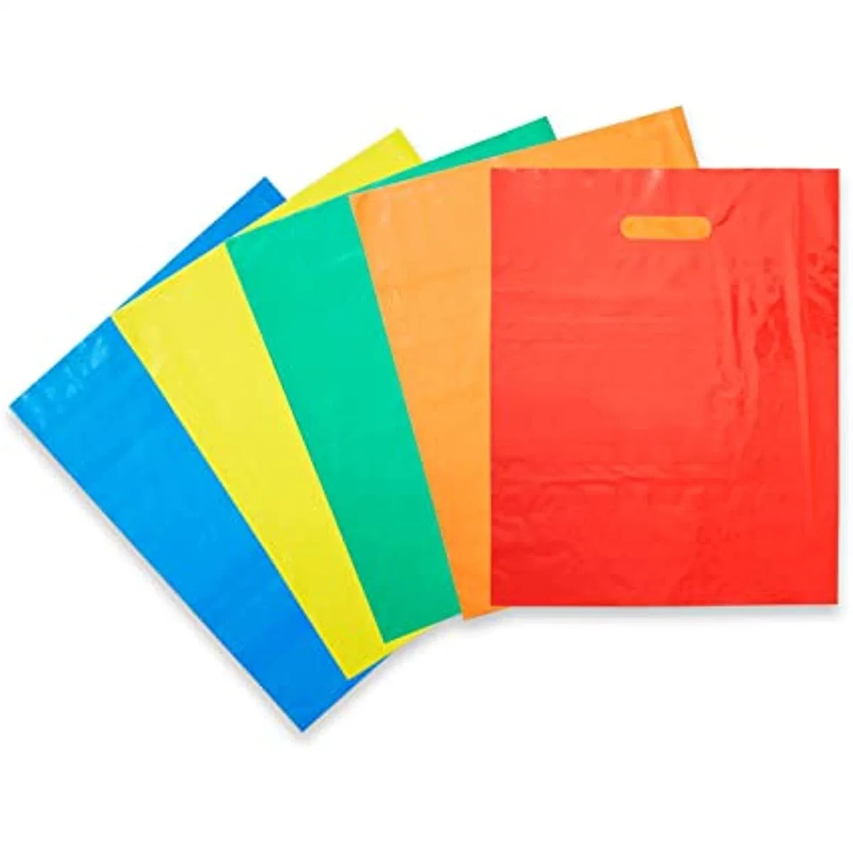 Plastic Merchandise Shopping Bags, Promotional Custom Logo LDPE/HDPE Plastic Shopping Die Cut Bag