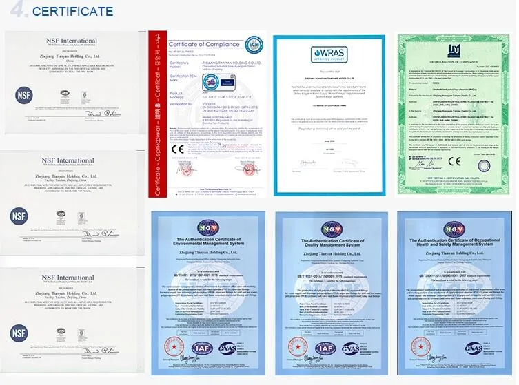 CPVC давления / трубы ASTM 2846 СПЗ11 (стандарт) для подачи воды