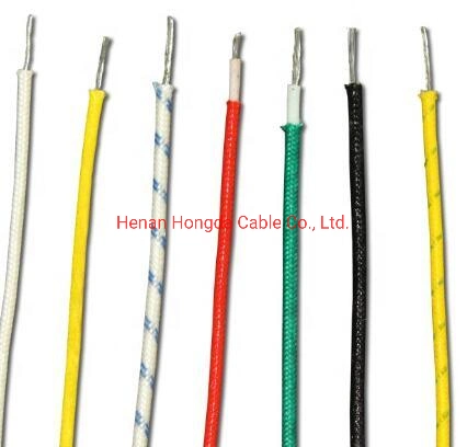 Silicone Glass Fiber Braided High Temperature Cable 1.0mm Flexible Tinned Copper Core