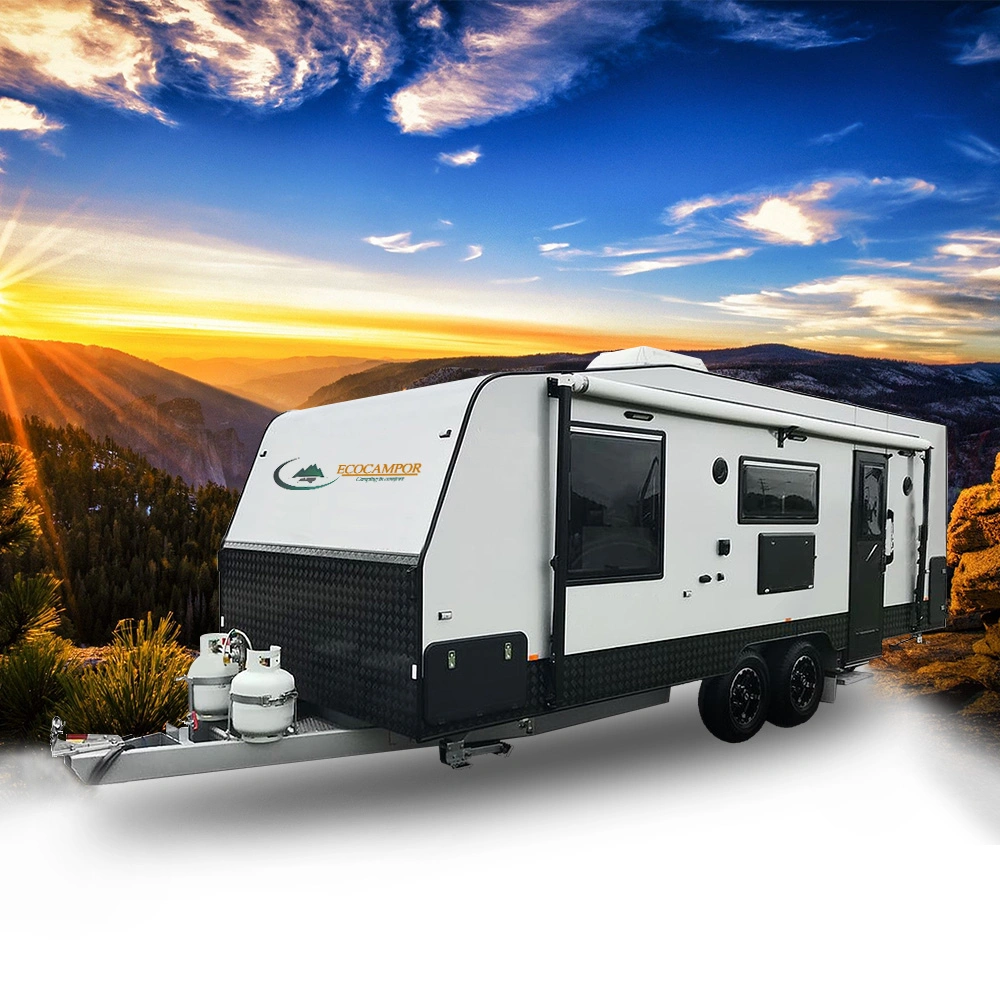 Custom Design Cheap Australian Caravan Camping RV Toy Hauler off Road Trailer Camper