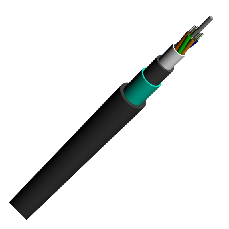 Manufacture 72 Core Fiber Optic Cable GYTA53 24 Optical Double Jackets Dual Armoring Duct