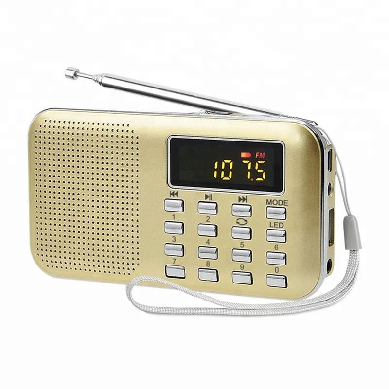 L218 Mini Portable LED Stereo FM Radio Speaker USB TF Card MP3 Music Player
