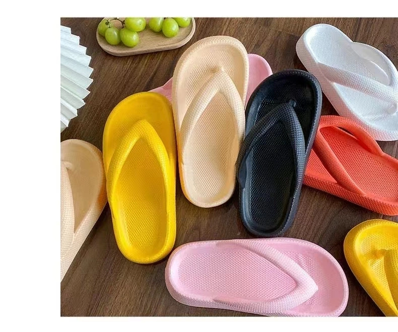 EVA verano en la playa de 4,5cm Thick-Soled sandalias Flip Flop zapatillas personalizadas sólidos