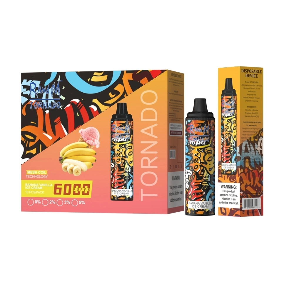 Prix de gros authentique Randm Tornado 6000puffs Vape Pen en stock